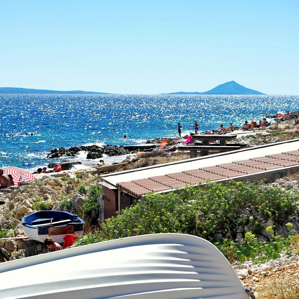 Strand direkt am Meer